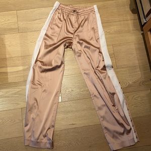 Jonathan Simkhai pink satin track pant trousers